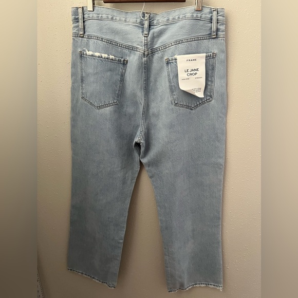 FRAME Le Jane Crop High-Rise Straight-Leg Jeans size 31 - Picture 4 of 8